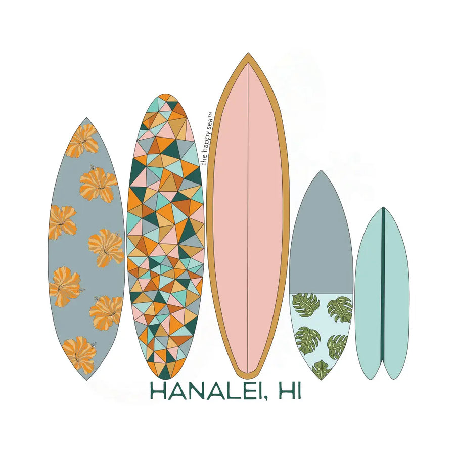 WHOLESALE ONLY - Custom 4" Tropic Surfboard Sticker