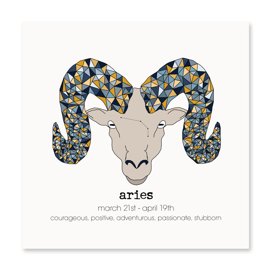Aries Zodiac Card | Birthday Card