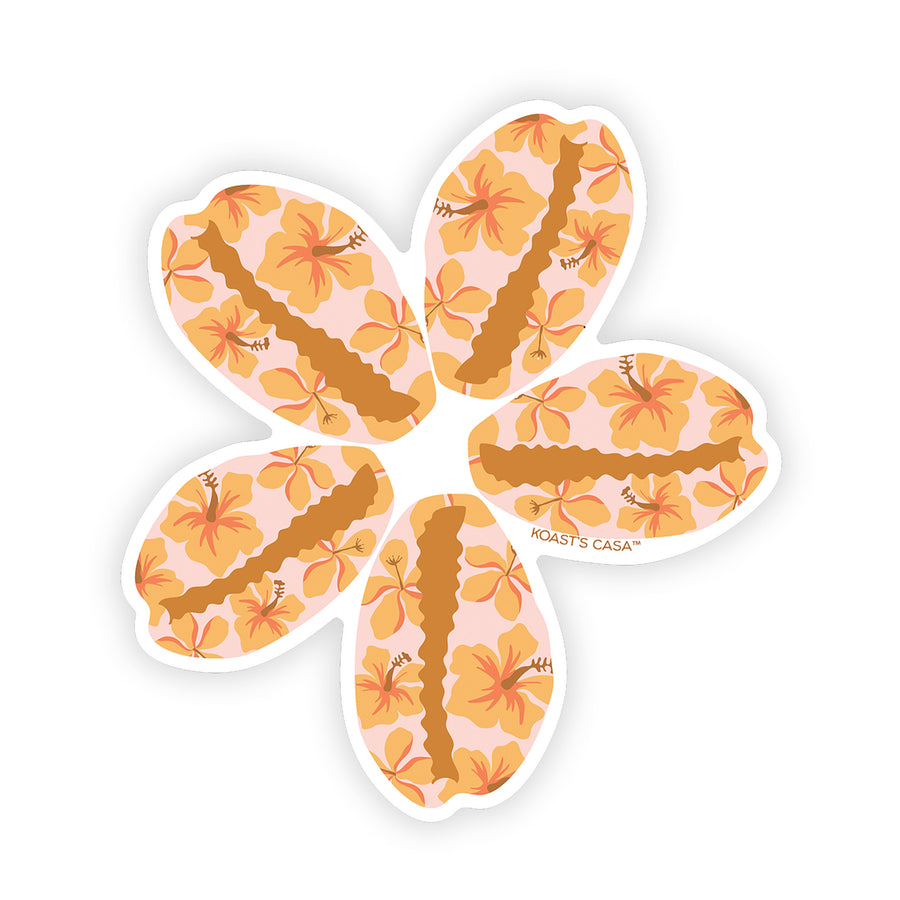 3.25" Cowrie Flower Vinyl Sticker