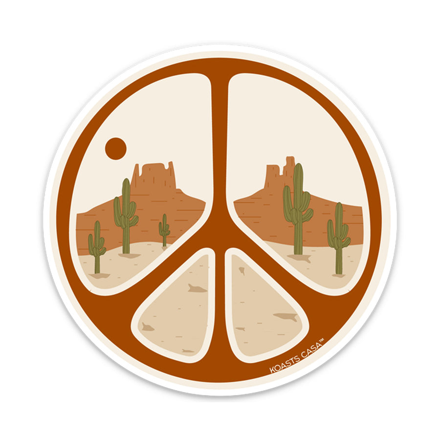 3.5" Desert Peace Vinyl Sticker