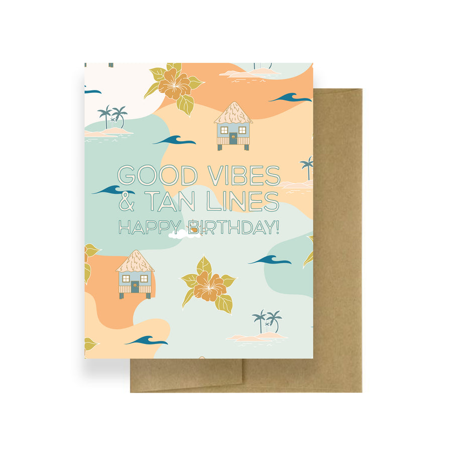Only Good Vibes On Your Birthday | Birthday Card