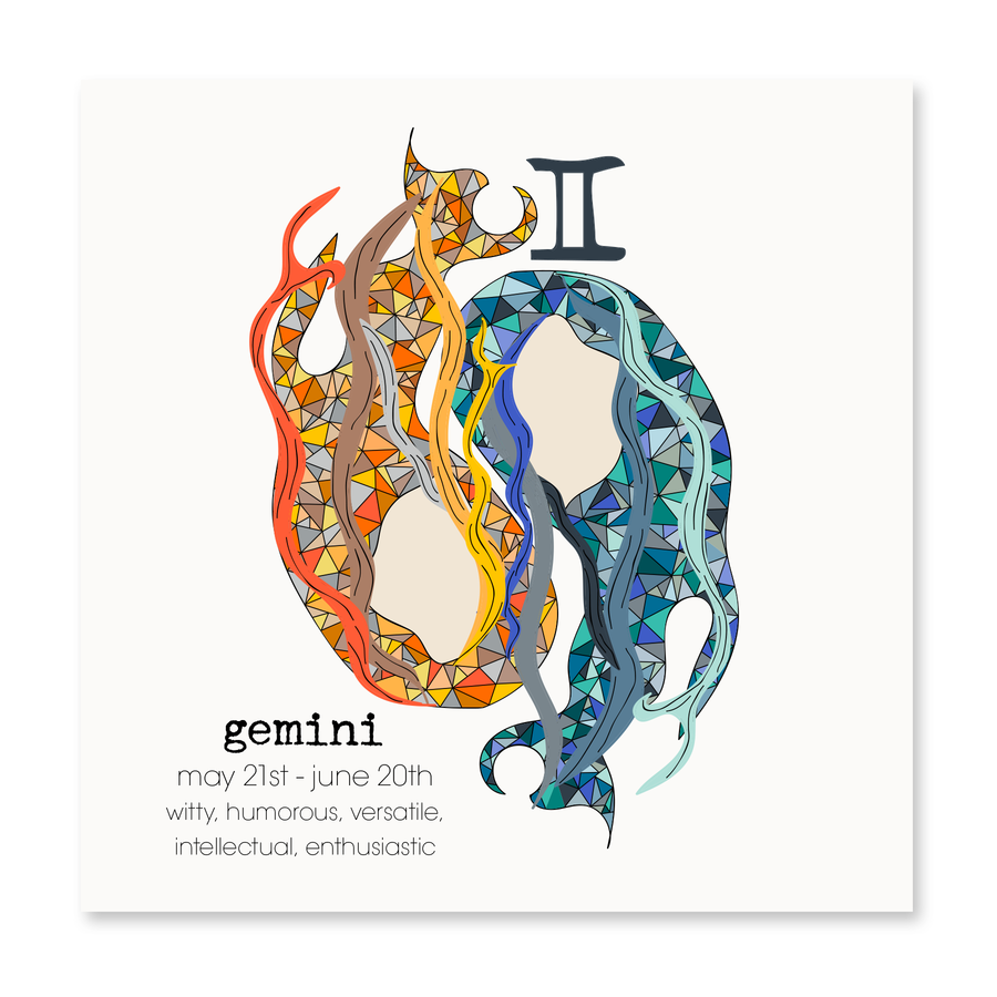 Gemini Zodiac Card | Birthday Card