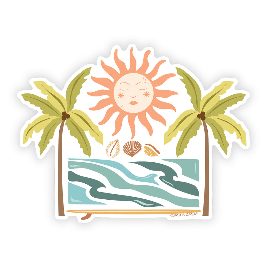 4" Happy To Be Here Vinyl Sticker