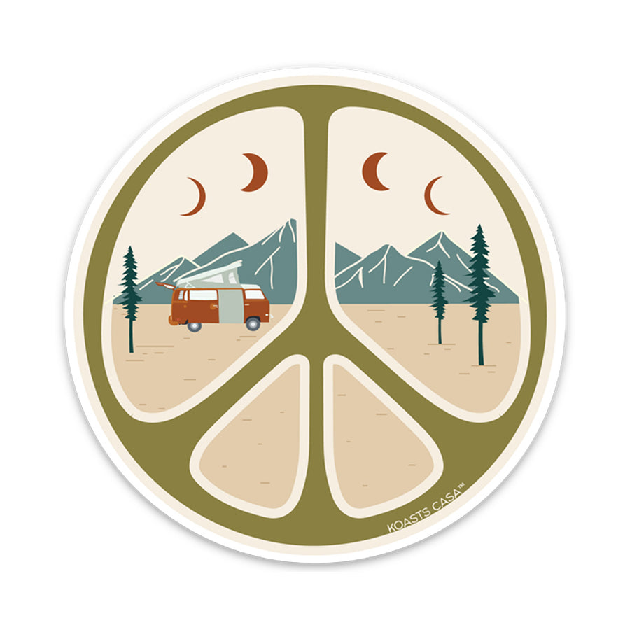 3.5" Mountain Peace Vinyl Sticker