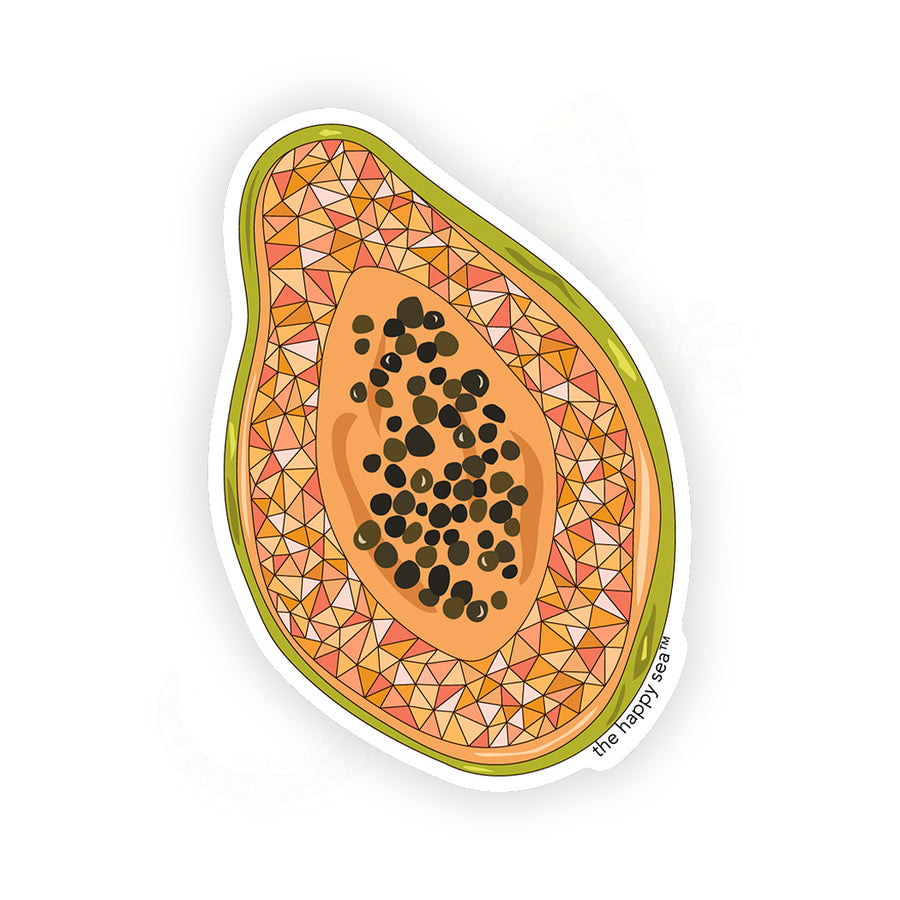 3" Papaya Vinyl Sticker