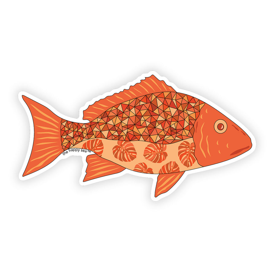 3.5" Red Snapper Vinyl Sticker