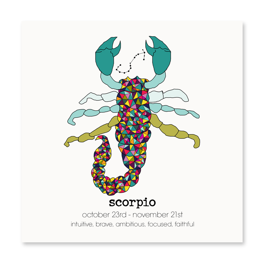 Scorpio Zodiac Card | Birthday Card