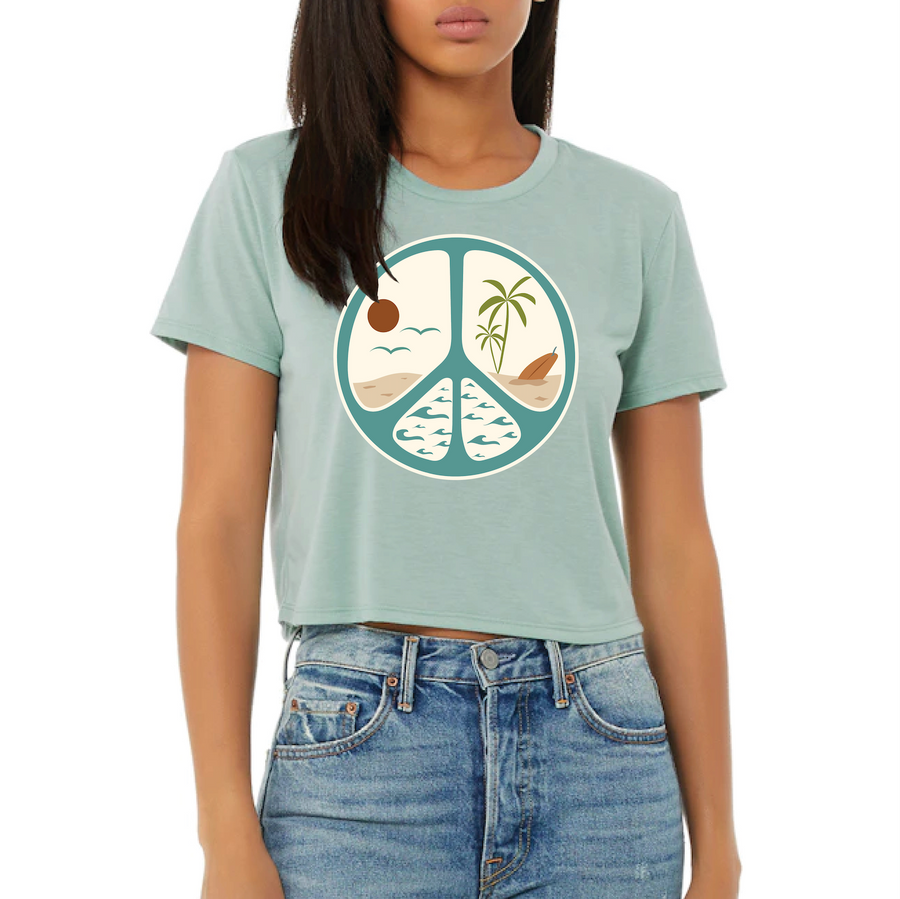 KOAST'S CASA BEACH PEACE CROP TOP