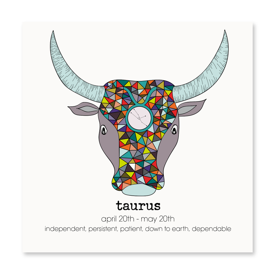 Taurus Zodiac Card | Birthday Card