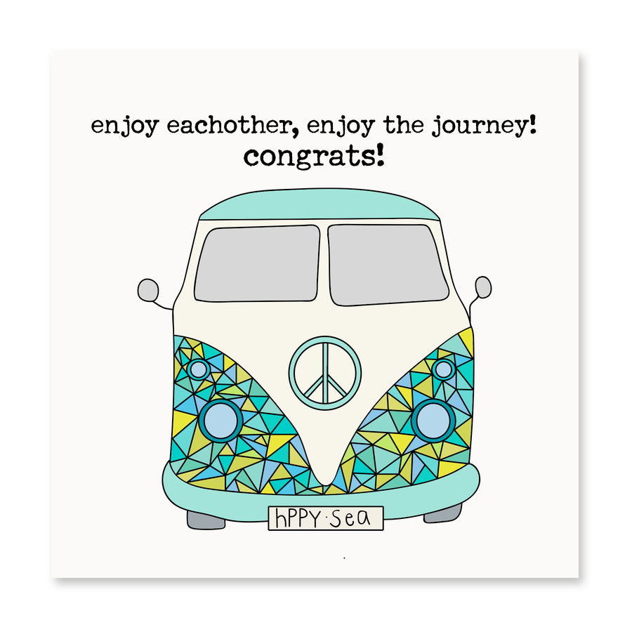 Enjoy Each other, Enjoy The Journey | Wedding Card