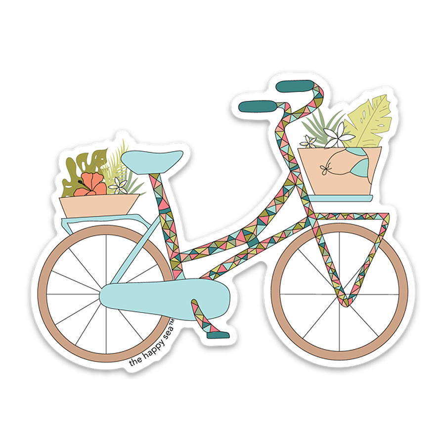 4" Tropicalia Bicycle Vinyl Sticker