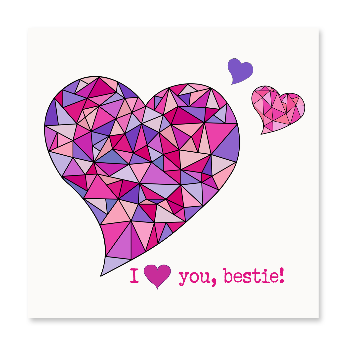 I Heart You, Bestie! | Valentines Day Card