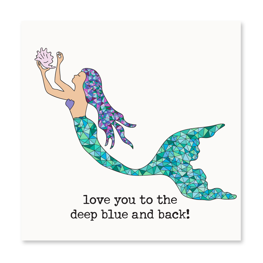 Love You To The Deep Blue | Love Card