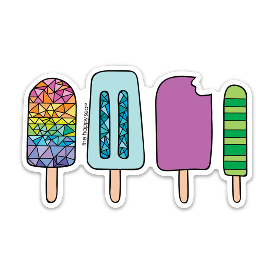 3" Set of 4 Popsicles Vinyl Sticker