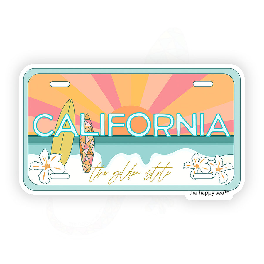 3.5" California License Plate Vinyl Sticker