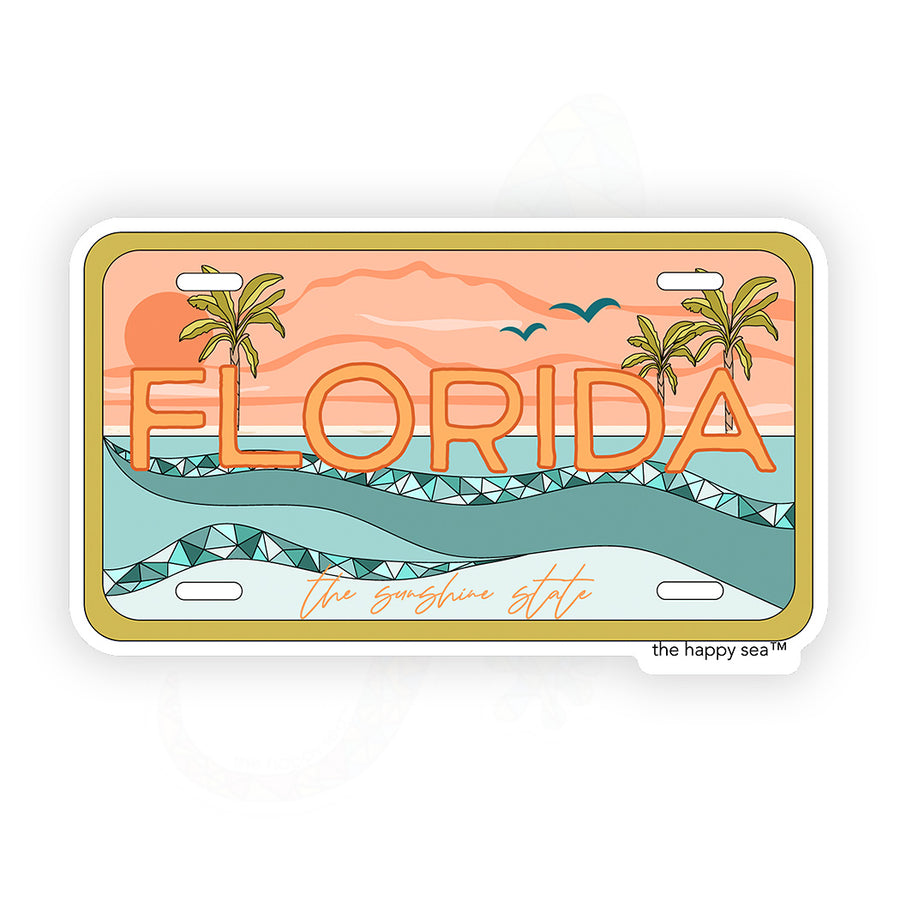 3.5" Florida License Plate Vinyl Sticker