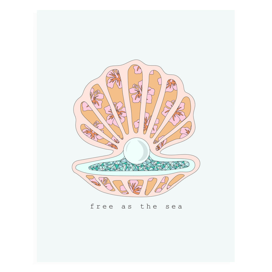 Free As The Sea, 11x14 Art Print