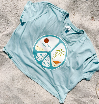 KOAST'S CASA BEACH PEACE CROP TOP