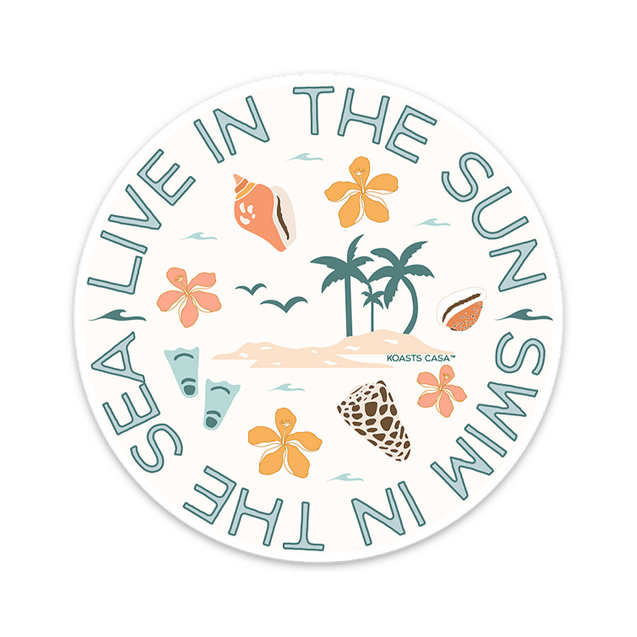 3.5" Swim In The Sea Vinyl Sticker
