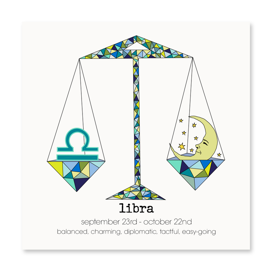 Libra Zodiac Card | Birthday Card