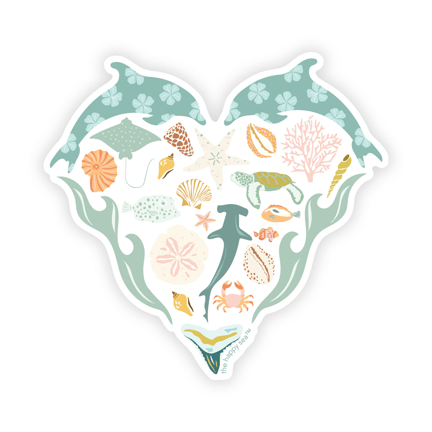 3.5" Ocean Love Vinyl Sticker