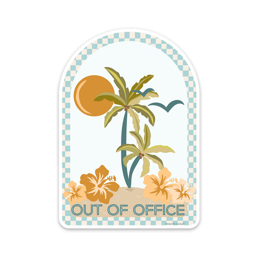 4" Out Of Office Vinyl Sticker