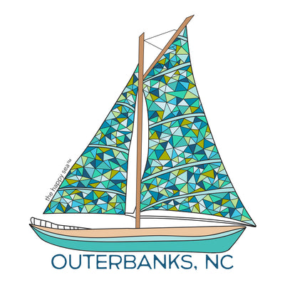 WHOLESALE ONLY - Custom 4" Sailboat Sticker
