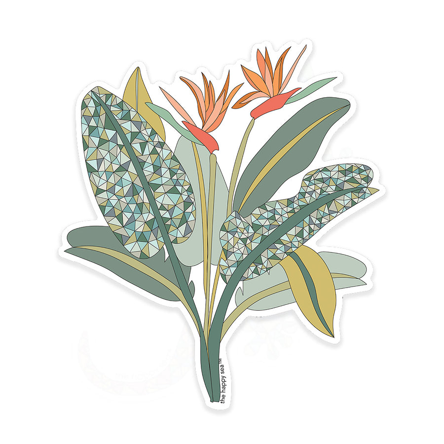 4" Birds Of Paradise Vinyl Sticker