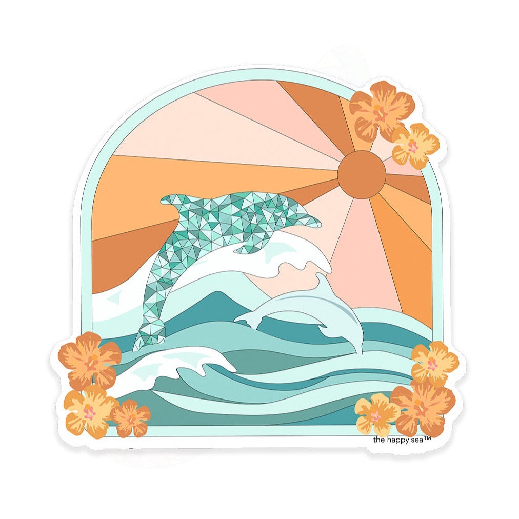 The Happy Sea UV Protected, Weather Resistant Vinyl Sticker