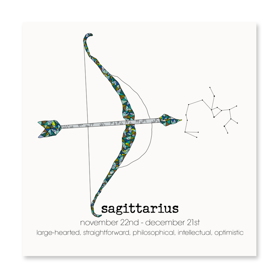 Sagittarius Zodiac Card | Birthday Card