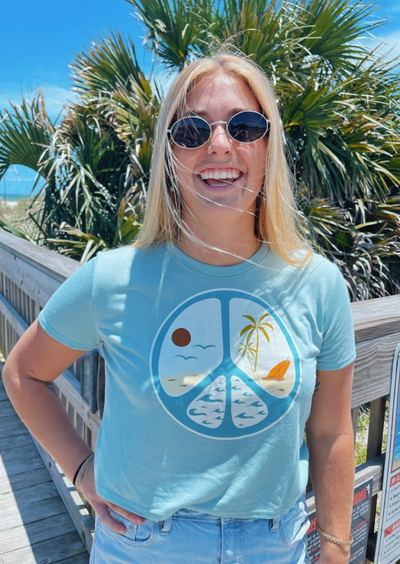 KOAST'S CASA BEACH PEACE CROP TOP