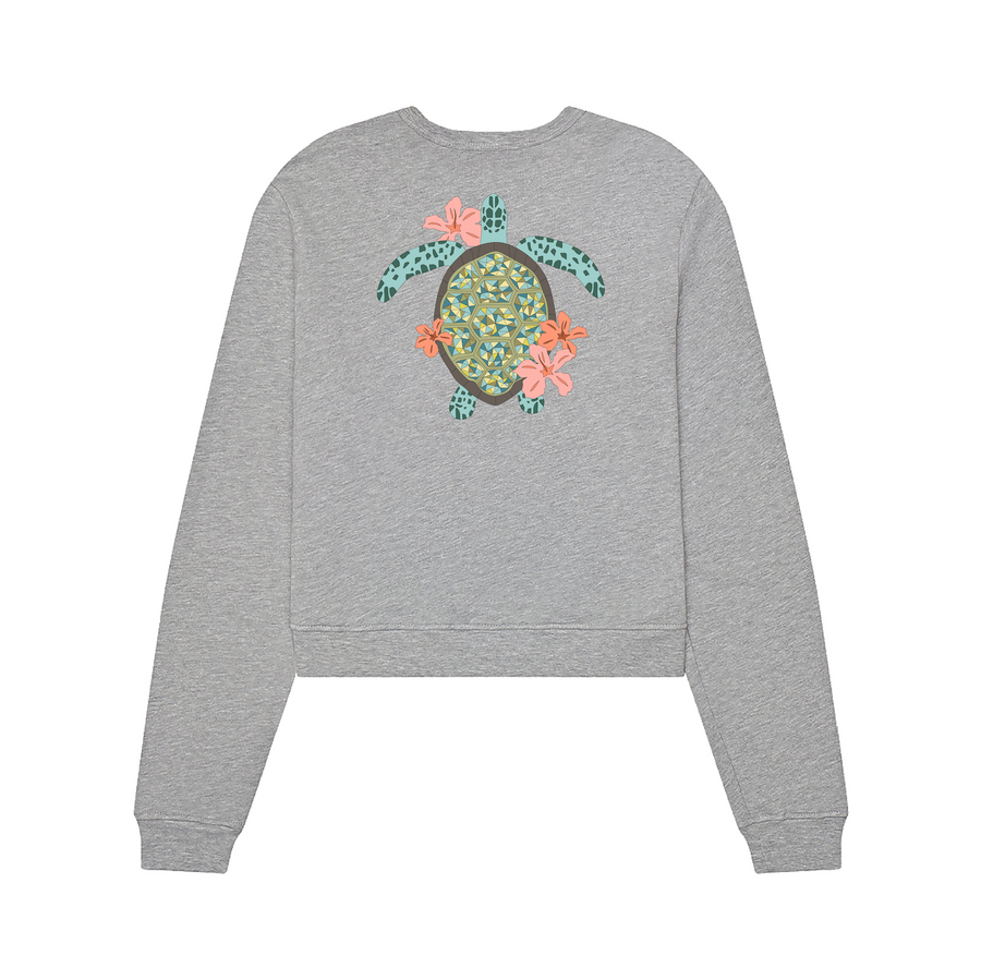 Hibiscus Turtle Classic Crewneck