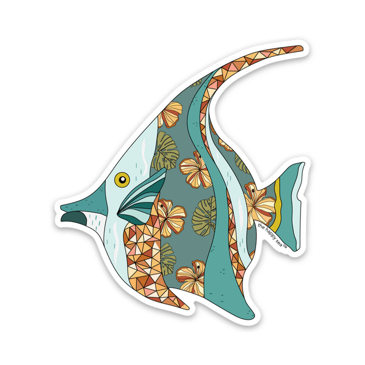 The Happy Sea UV Protected, Weather Resistant Vinyl Sticker