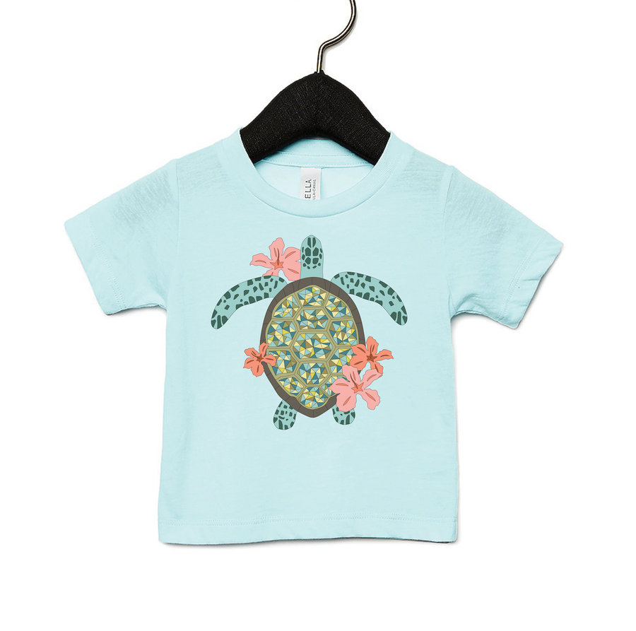 Toddler Hibiscus Turtle Tee