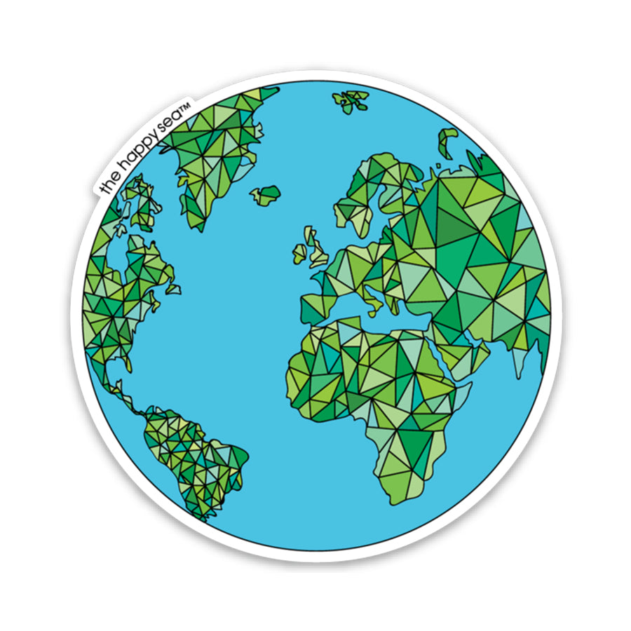 3" Globe Vinyl Sticker