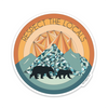 4" Respect The Locals - Mountain Vinyl Sticker