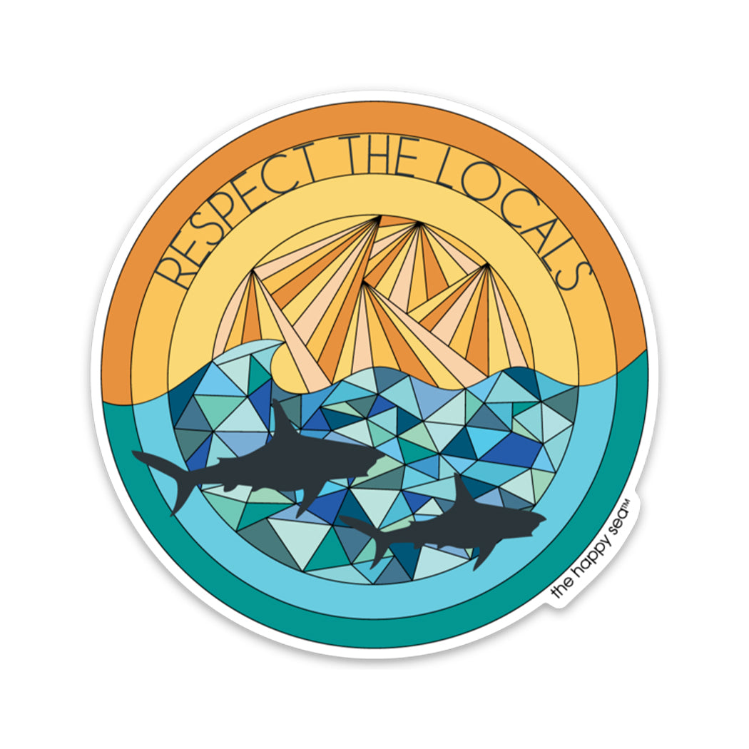 Respect Local Sticker The Happy Sea UV Protected, Weather Resistant Vinyl Sticker
