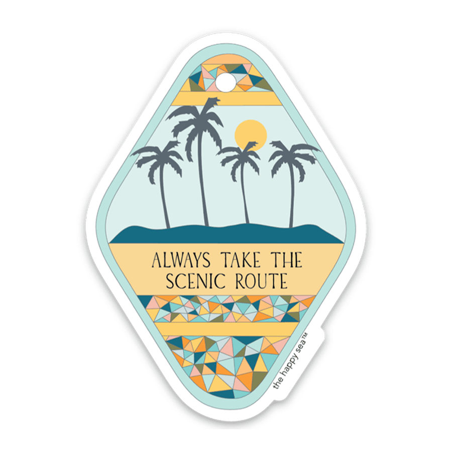 4" Take The Scenic Route Sticker