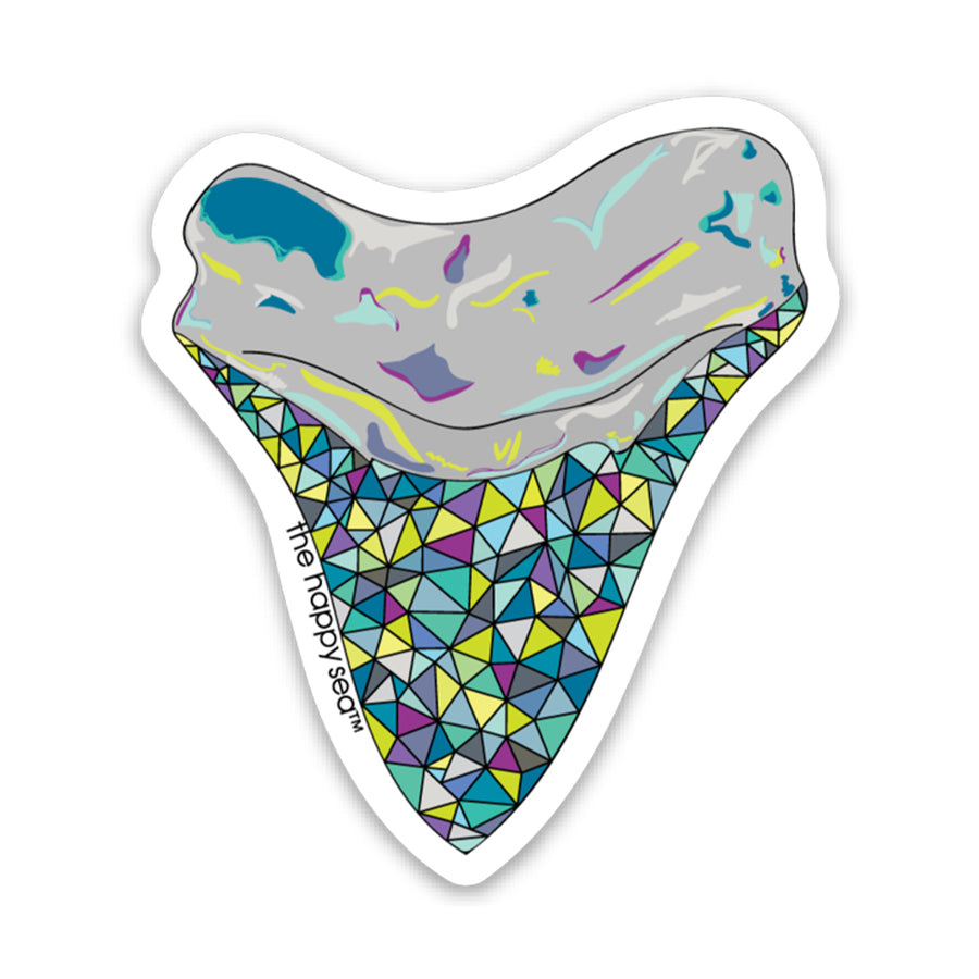 3" Shark Tooth Vinyl Sticker