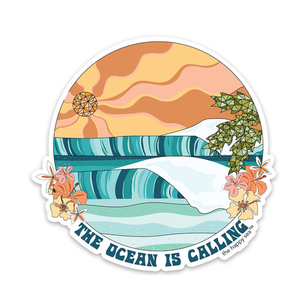 The Happy Sea UV Protected, Weather Resistant Vinyl Sticker