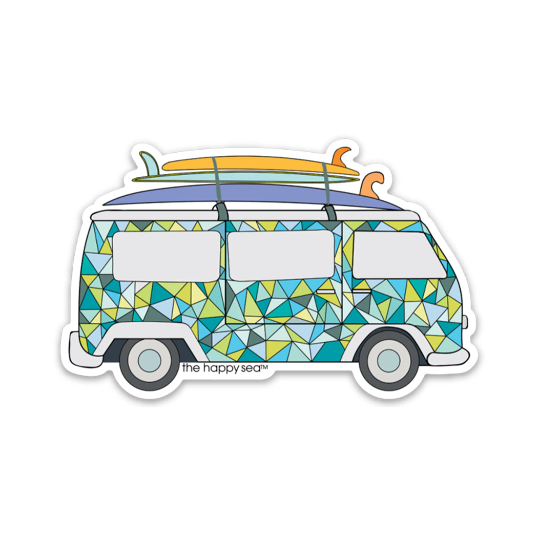 Surf Happy Sticker The Happy Sea UV Protected, Weather Resistant Vinyl Sticker